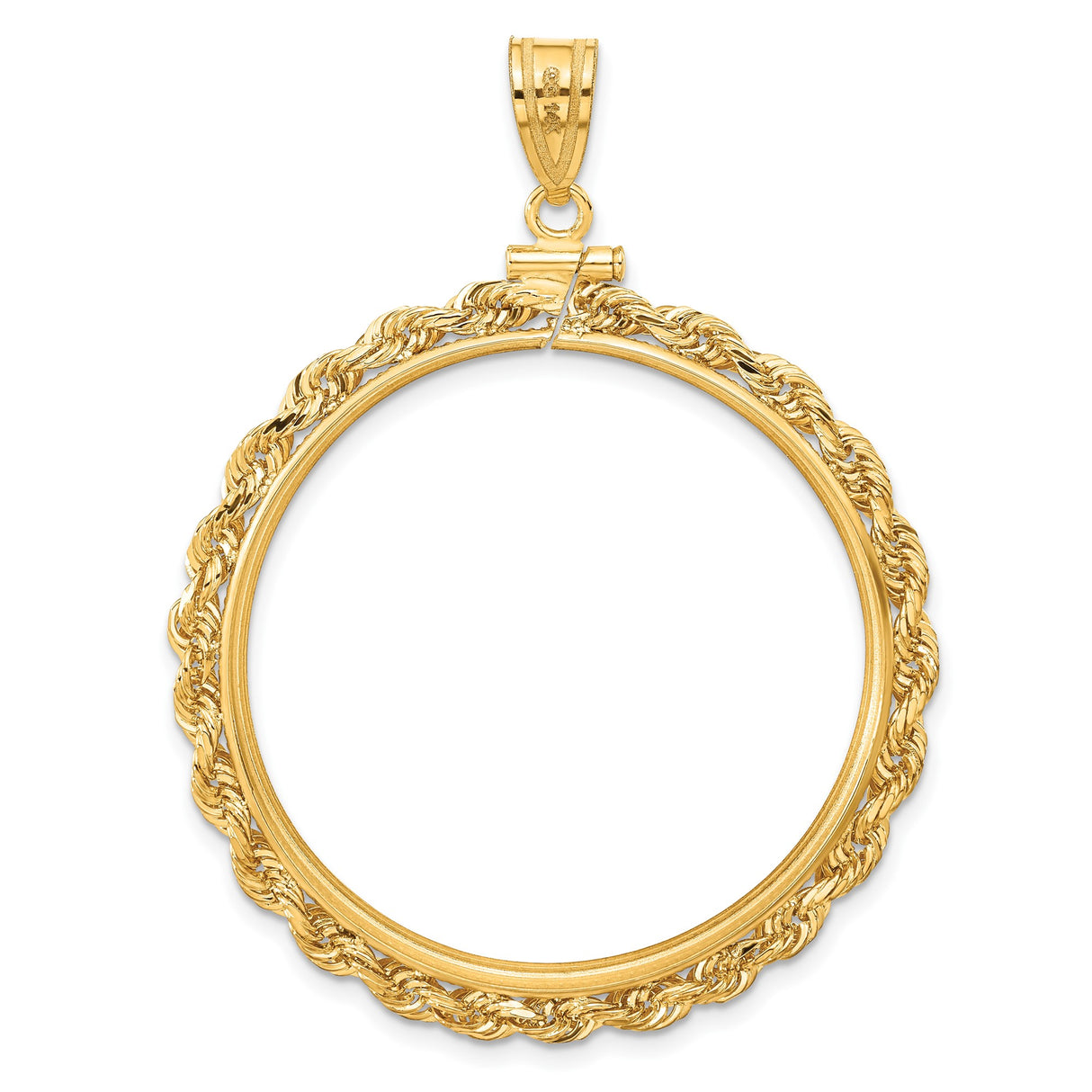 34 mm 14k Yellow Gold coin bezel pendant for US $20 Saint Gaudens Double Eagle — additional image