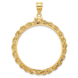 34 mm 14k Yellow Gold coin bezel pendant for US $20 Saint Gaudens Double Eagle