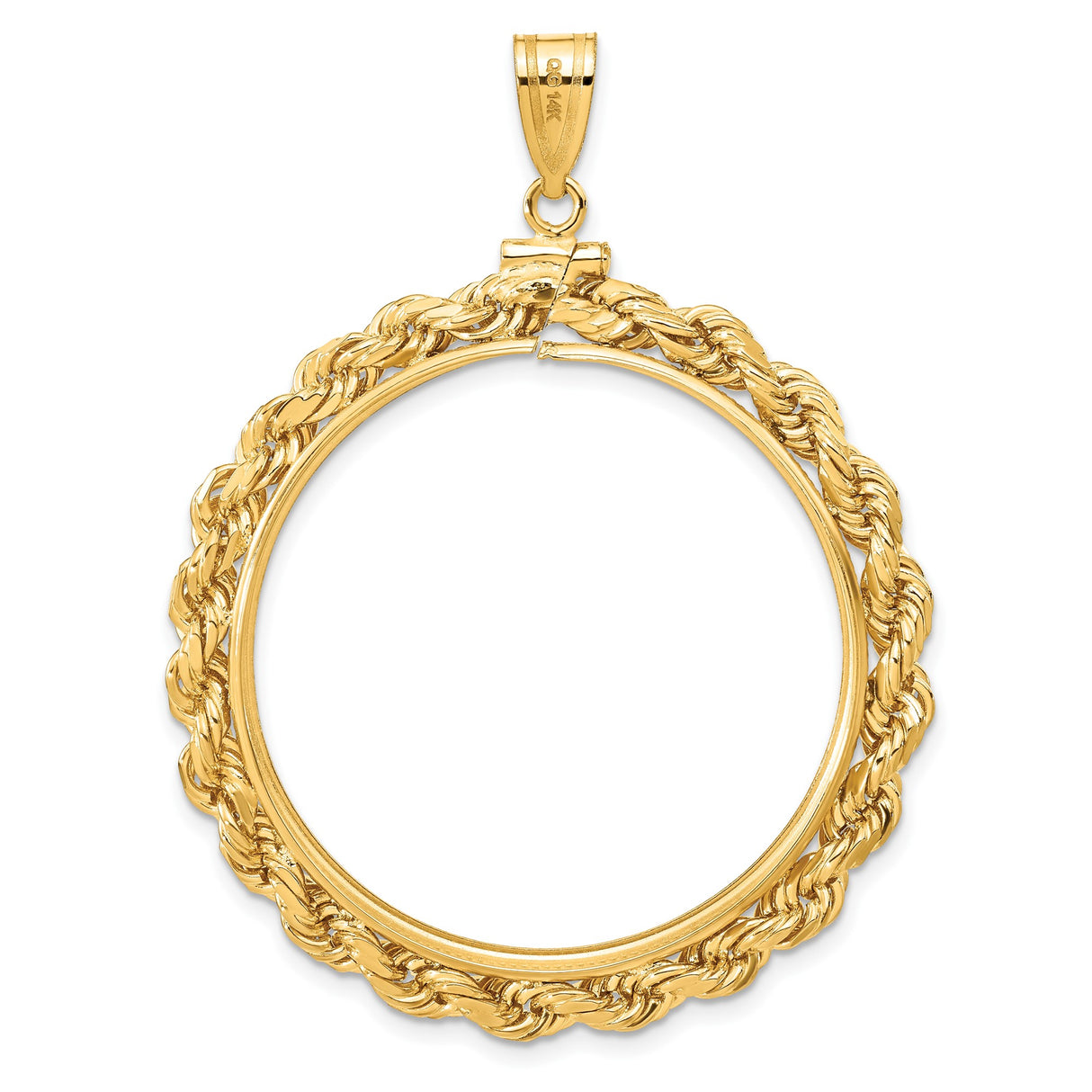 34 mm 14k Yellow Gold coin bezel pendant for US $20 Saint Gaudens Double Eagle — additional image