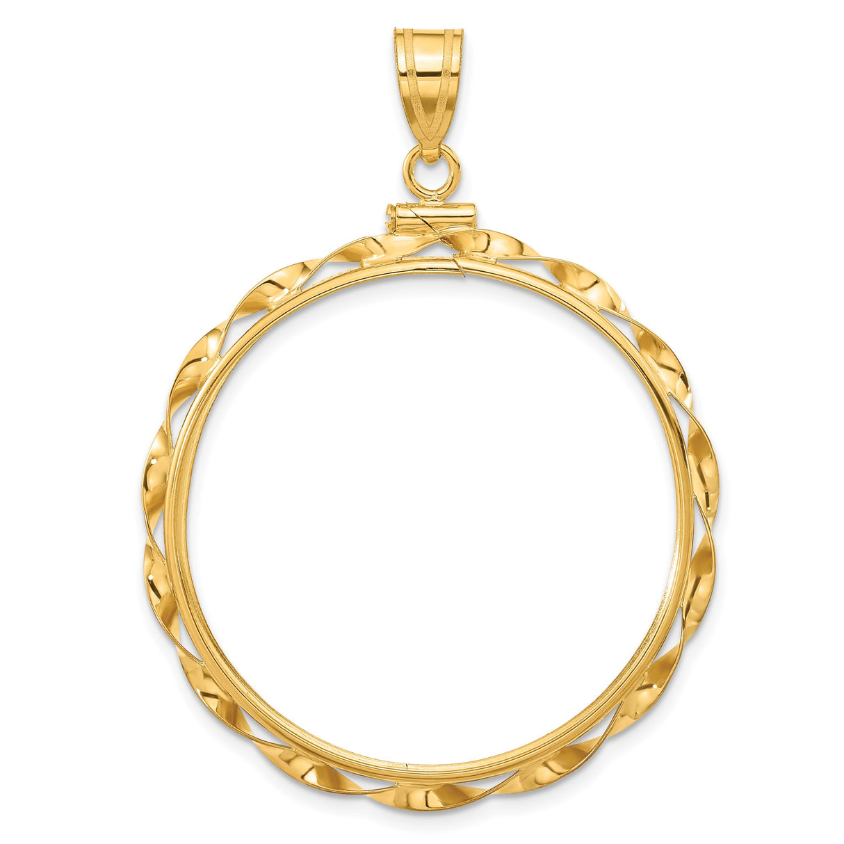 34 mm 14k Yellow Gold coin bezel pendant for US $20 Saint Gaudens Double Eagle