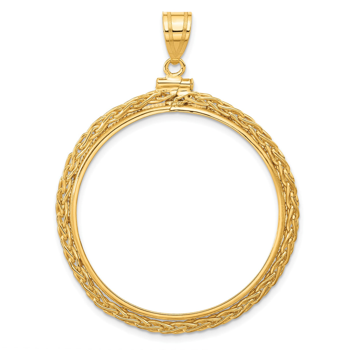 34 mm 14k Yellow Gold coin bezel pendant for US $20 Saint Gaudens Double Eagle