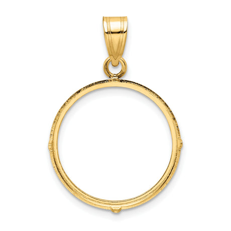 19 mm 14k Yellow Gold coin bezel pendant for US 1¢ Cent - Indian Head — additional image