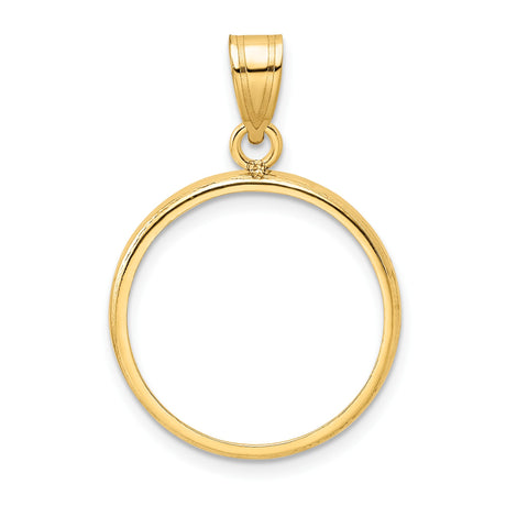 19 mm 14k Yellow Gold coin bezel pendant for US 1¢ Cent - Indian Head