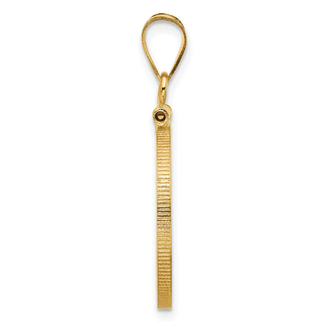 19 mm 14k Yellow Gold coin bezel pendant for US 1¢ Cent - Indian Head — alternate view