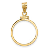 19 mm 14k Yellow Gold coin bezel pendant for US 1¢ Cent - Indian Head — additional image