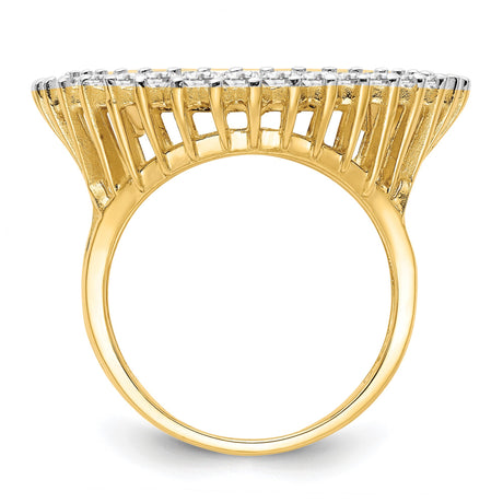 19 mm 14k Yellow Gold coin bezel ring for US 1¢ Cent - Indian Head — alternate view