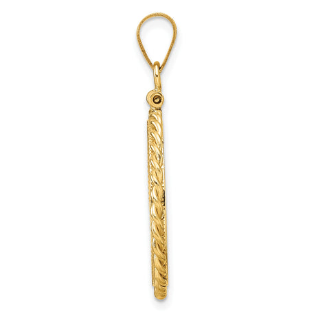 19 mm 14k Yellow Gold coin bezel pendant for US 1¢ Cent - Lincoln Wheat — alternate view