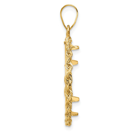 19 mm 14k Yellow Gold coin bezel pendant for US 1¢ Cent - Lincoln Wheat — alternate view