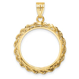 19 mm 14k Yellow Gold coin bezel pendant for US 1¢ Cent - Lincoln Wheat — additional image