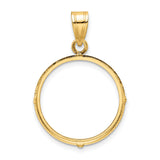 19 mm 14k Yellow Gold coin bezel pendant for US 1¢ Cent - Lincoln Wheat — additional image