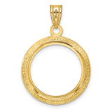 18 mm 14k Yellow Gold coin bezel pendant for US 10¢ Dime - Mercury — additional image