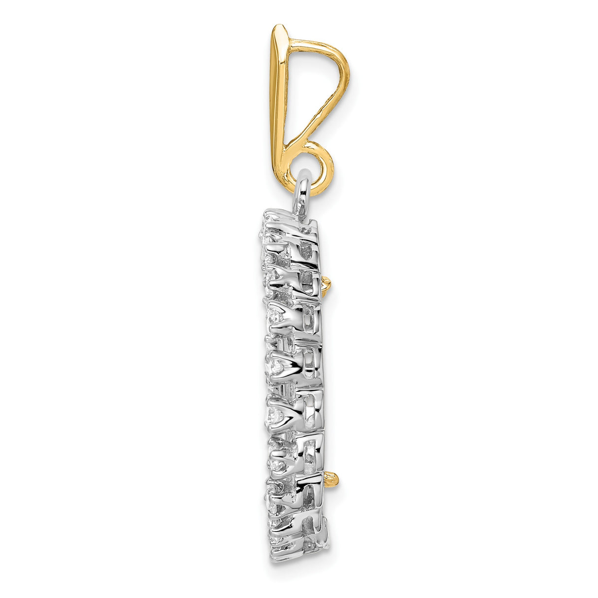 18 mm 14k Multi-Tone Gold coin bezel pendant for US 10¢ Dime - Mercury — alternate view