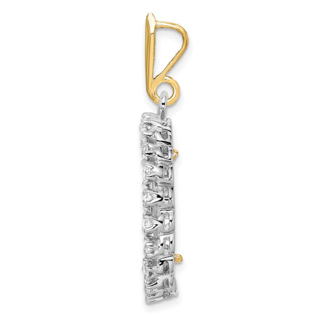 18 mm 14k Multi-Tone Gold coin bezel pendant for US 10¢ Dime - Mercury — alternate view