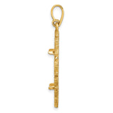 18 mm 14k Yellow Gold coin bezel pendant for US 10¢ Dime - Mercury — alternate view