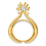 18 mm 14k Multi-Tone Gold coin bezel pendant for US 10¢ Dime - Mercury