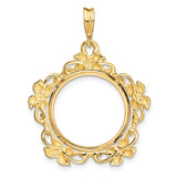 18 mm 14k Yellow Gold coin bezel pendant for US 10¢ Dime - Mercury — additional image