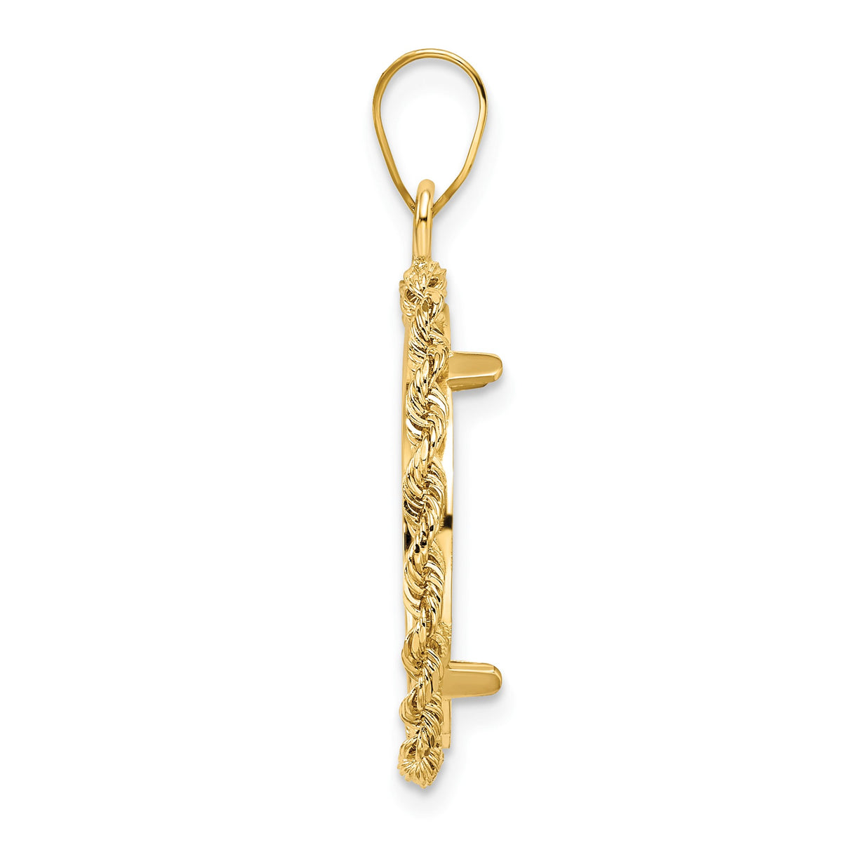 18 mm 14k Yellow Gold coin bezel pendant for US 10¢ Dime - Mercury — alternate view