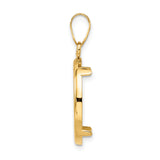 18 mm 14k Yellow Gold coin bezel pendant for US 10¢ Dime - Mercury — alternate view