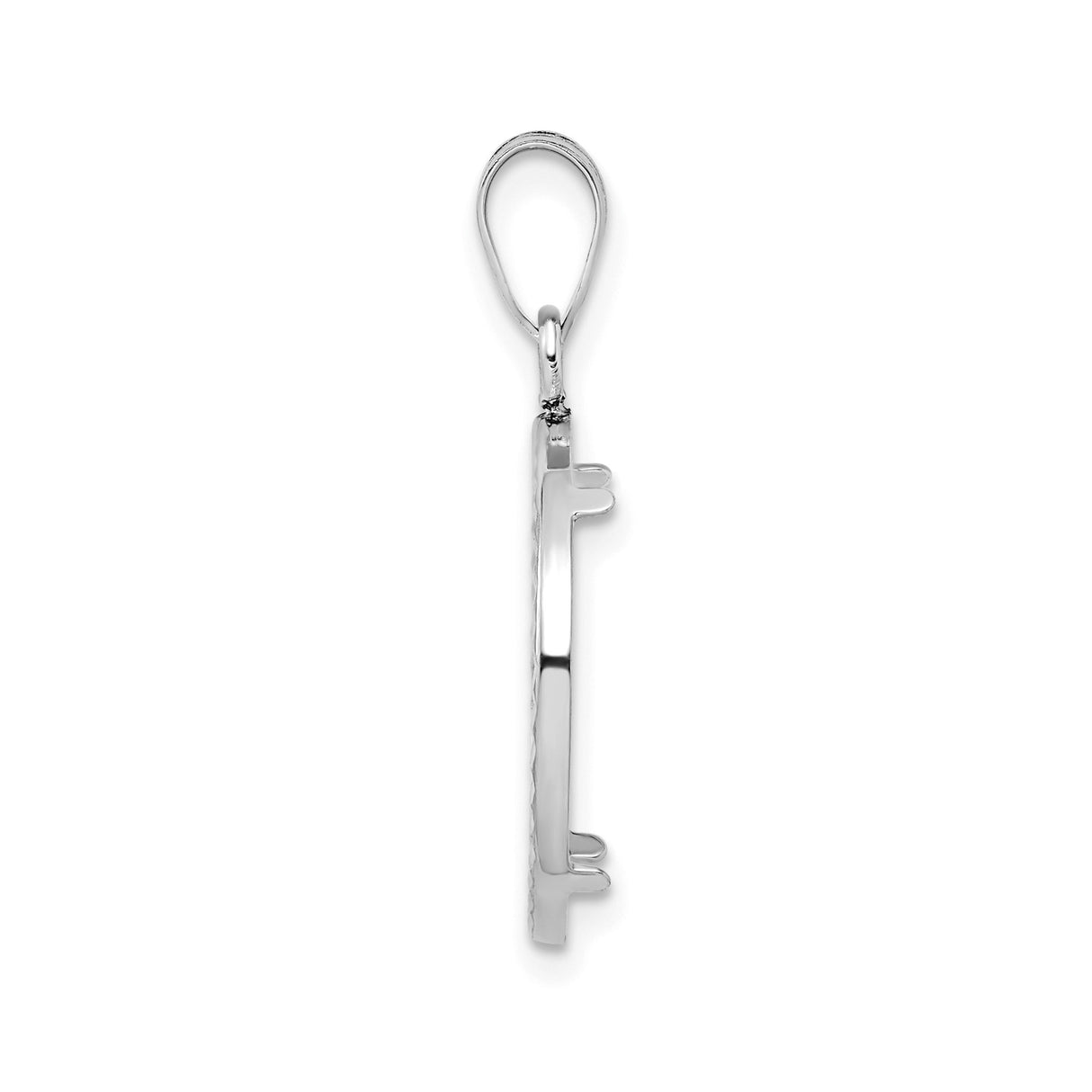 18 mm 14k White Gold coin bezel pendant for US 10¢ Dime - Mercury — alternate view
