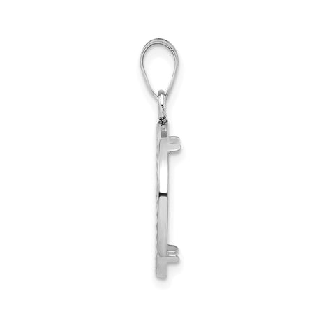 18 mm 14k White Gold coin bezel pendant for US 10¢ Dime - Mercury — alternate view