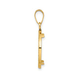18 mm 14k Yellow Gold coin bezel pendant for US 10¢ Dime - Mercury — alternate view