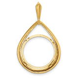 18 mm 14k Yellow Gold coin bezel pendant for US 10¢ Dime - Mercury — additional image