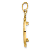18 mm 14k Yellow Gold coin bezel pendant for US 10¢ Dime - Mercury — alternate view