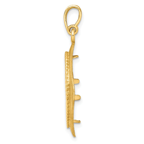 18 mm 14k Yellow Gold coin bezel pendant for US 10¢ Dime - Mercury — alternate view