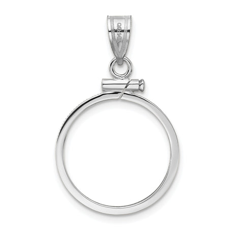 18 mm 14k White Gold coin bezel pendant for US 10¢ Dime - Mercury — additional image