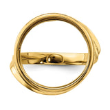 18 mm 14k Yellow Gold coin bezel ring for US 10¢ Dime - Mercury — additional image