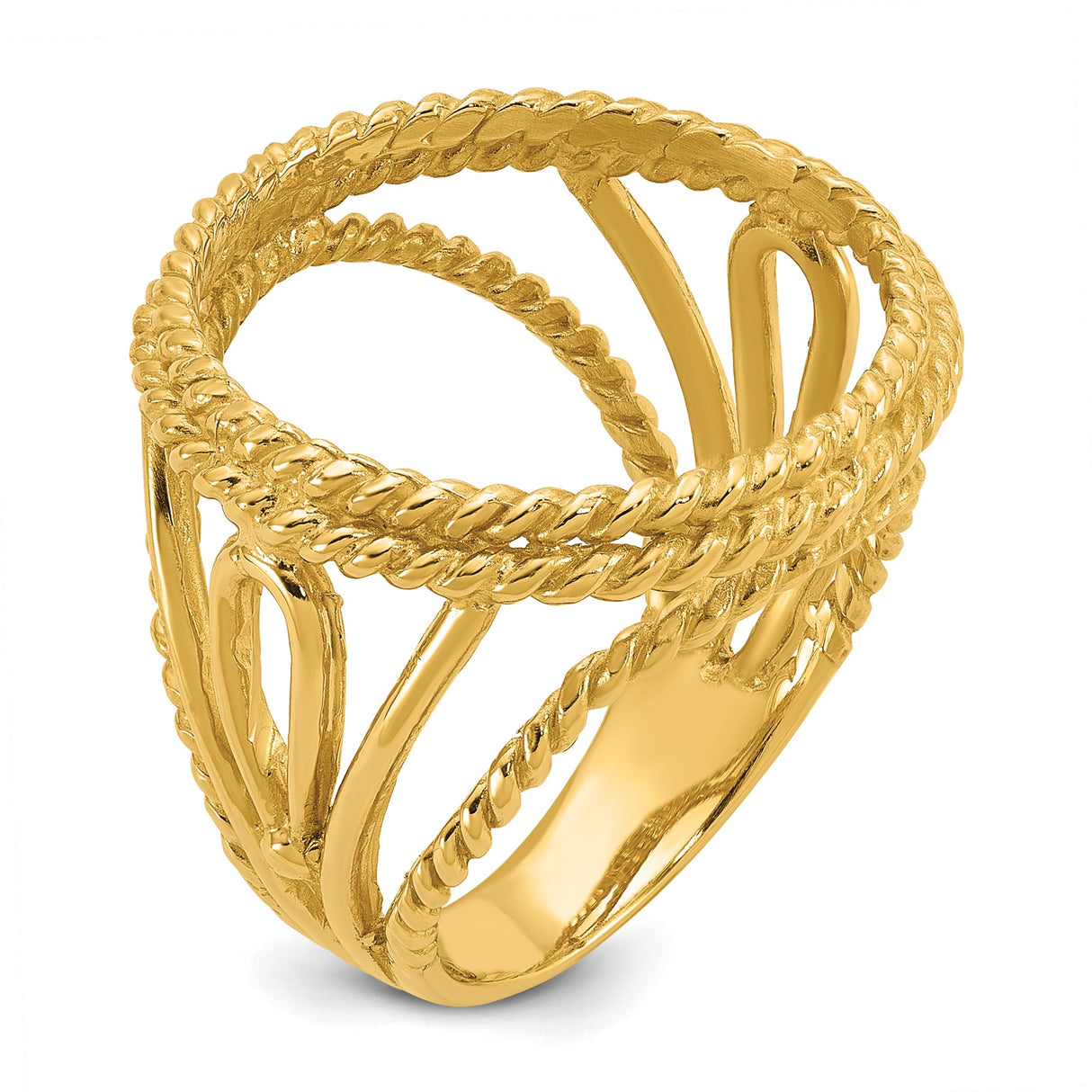 18 mm 14k Yellow Gold coin bezel ring for US 10¢ Dime - Mercury — additional image