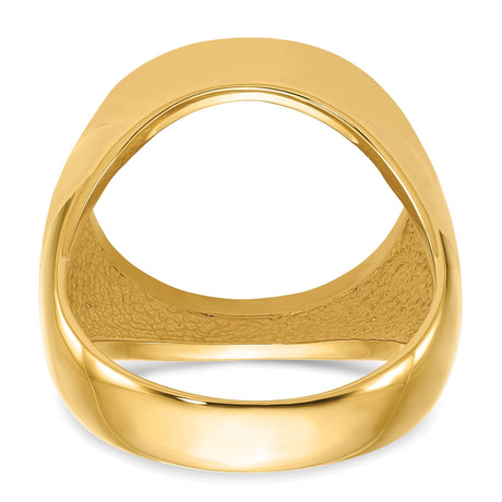 18 mm 14k Yellow Gold coin bezel ring for US 10¢ Dime - Mercury — additional image