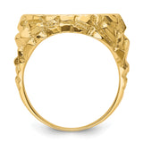 18 mm 14k Yellow Gold coin bezel ring for US 10¢ Dime - Mercury — alternate view