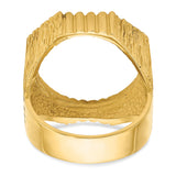 18 mm 14k Yellow Gold coin bezel ring for US 10¢ Dime - Mercury — additional image
