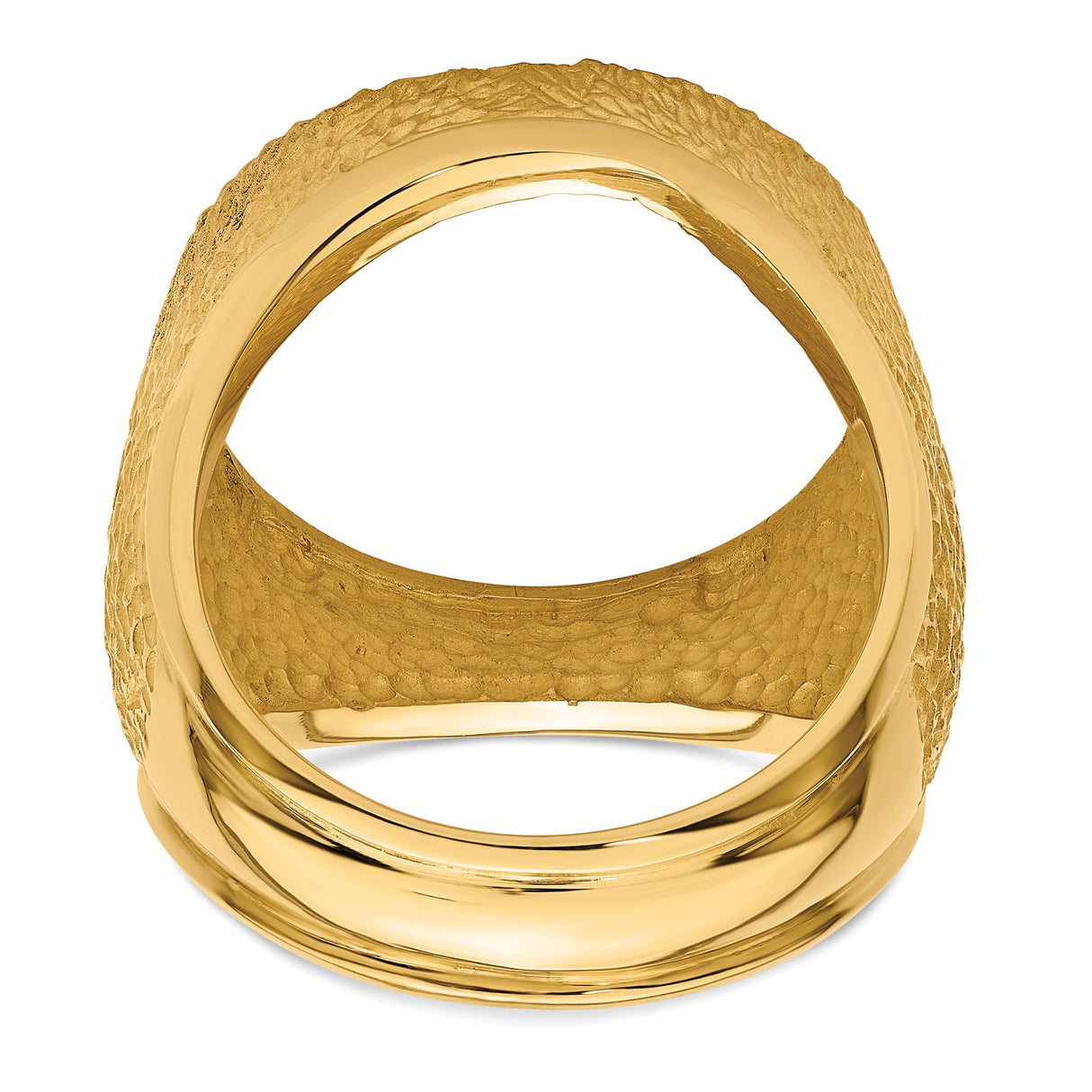 18 mm 14k Yellow Gold coin bezel ring for US 10¢ Dime - Mercury — additional image