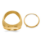 18 mm 14k Yellow Gold coin bezel ring for US 10¢ Dime - Mercury