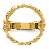 18 mm 14k Yellow Gold coin bezel ring for US 10¢ Dime - Mercury — additional image