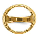 18 mm 14k Yellow Gold coin bezel ring for US 10¢ Dime - Mercury — additional image