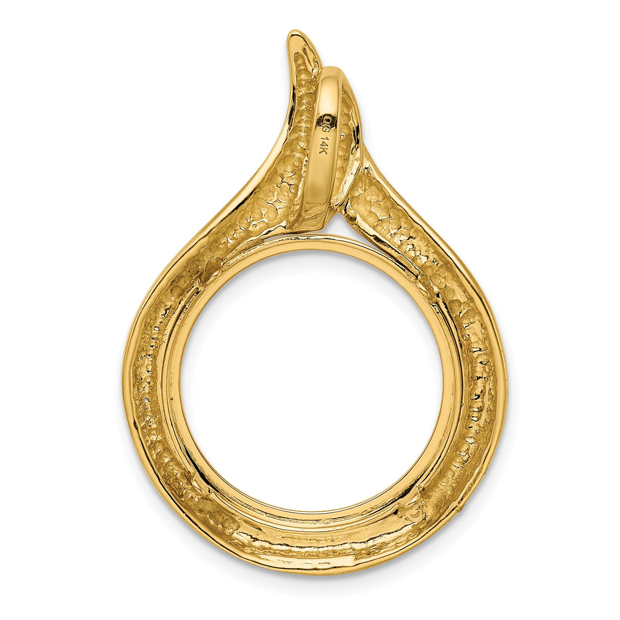 18 mm 14k Yellow Gold coin bezel pendant for US 10¢ Dime - Roosevelt — additional image