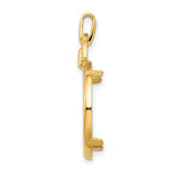 18 mm 14k Yellow Gold coin bezel pendant for US 10¢ Dime - Roosevelt — alternate view