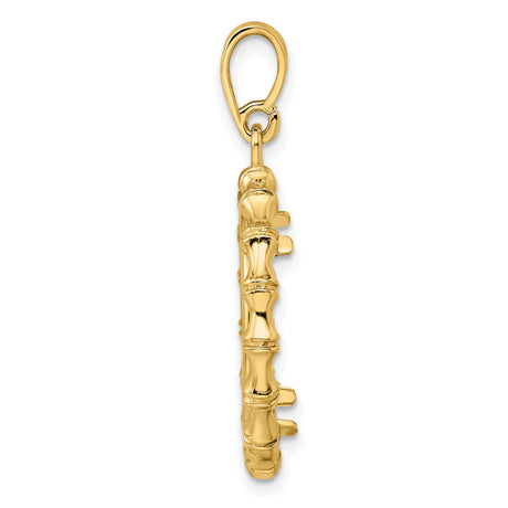 18 mm 14k Yellow Gold coin bezel pendant for US 10¢ Dime - Roosevelt — alternate view