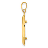 18 mm 14k Yellow Gold coin bezel pendant for US 10¢ Dime - Roosevelt — alternate view