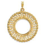 18 mm 14k Yellow Gold coin bezel pendant for US 10¢ Dime - Roosevelt — additional image