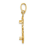 18 mm 14k Yellow Gold coin bezel pendant for US 10¢ Dime - Roosevelt — alternate view