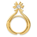 18 mm 14k Multi-Tone Gold coin bezel pendant for US 10¢ Dime - Roosevelt