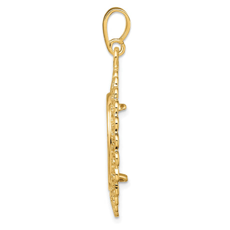 18 mm 14k Yellow Gold coin bezel pendant for US 10¢ Dime - Roosevelt — alternate view