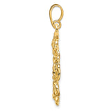 18 mm 14k Yellow Gold coin bezel pendant for US 10¢ Dime - Roosevelt — alternate view