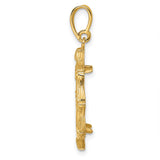 18 mm 14k Yellow Gold coin bezel pendant for US 10¢ Dime - Roosevelt — alternate view