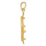 18 mm 14k Yellow Gold coin bezel pendant for US 10¢ Dime - Roosevelt — alternate view