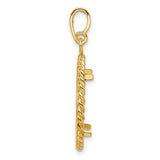 18 mm 14k Yellow Gold coin bezel pendant for US 10¢ Dime - Roosevelt — alternate view